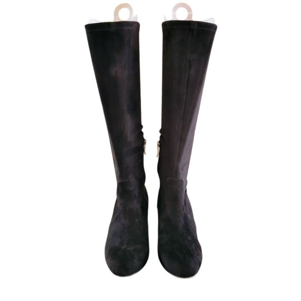 BCBGeneration Raymona Black Faux Suede Knee-High Boots Sleek & Stylish Size 8.5